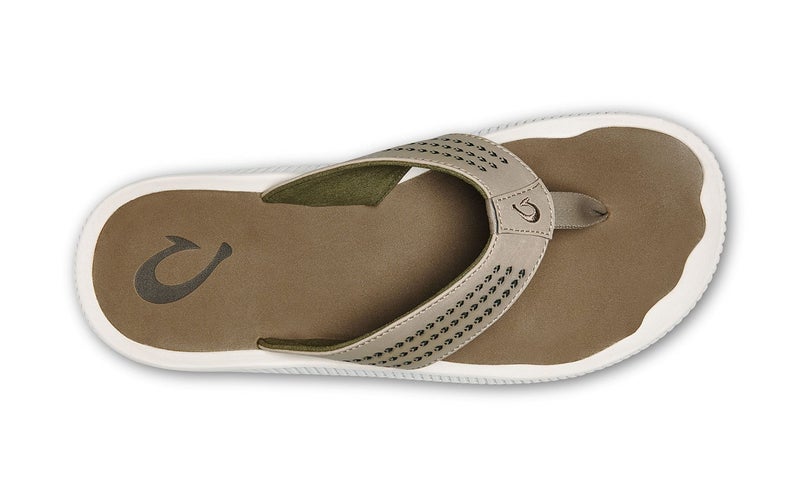 OLUKAI Ulele Men's Beach Sandals, Water Resistant Flip Flops, Arch Support & Comfort Fit, Lightweight & Durable, Enhanced Grip & Traction, Clay/Mustang, 7 - Image 2